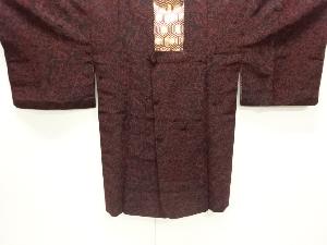 大正ロマン　切りビロード草花模様ロング道行コート